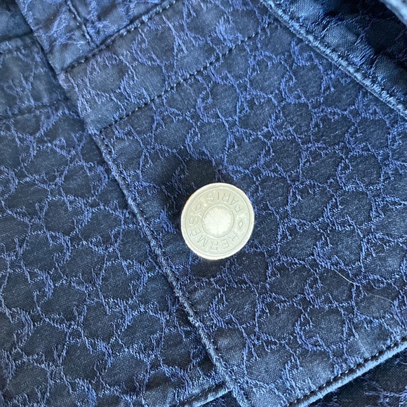 Hermes Men's Blue Unique Texture Button Down Shirt US 16 EUR 41 - Picture 5 of 5